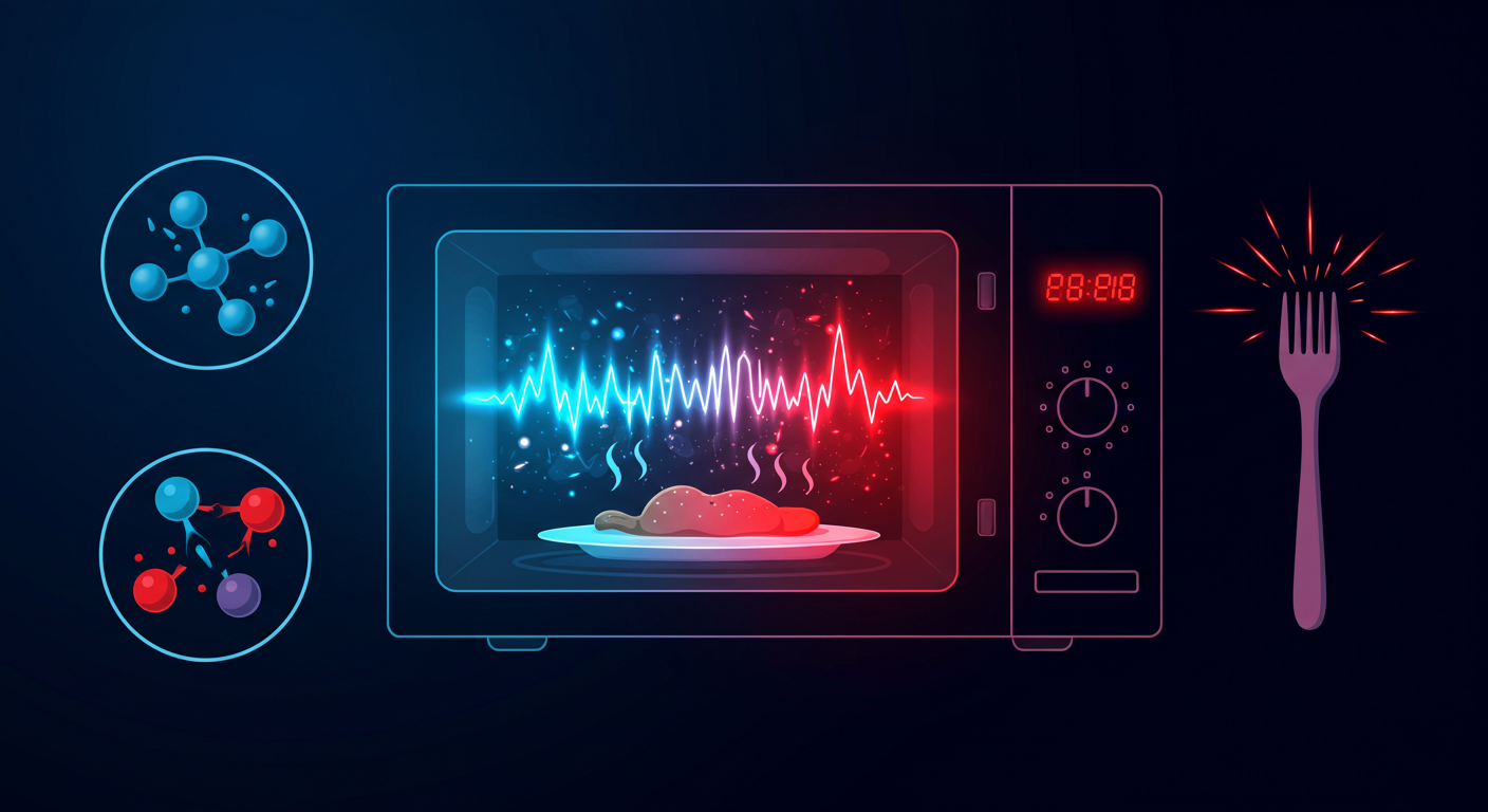 なぜ電子レンジで食べ物が温まるの?